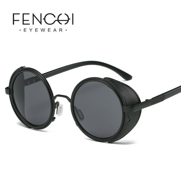 fenchi white round steampunk womens sunglasses designer shades men zonnebril dames, White;black
fenchi white round steampunk womens sunglasses designer shades men zonnebril dames, White;black