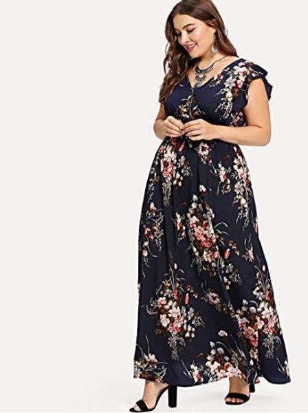 casual dress summer women designer short sleeve high waist maxi dresses plus size floral print v-neck, Black;gray
casual dress summer women designer short sleeve high waist maxi dresses plus size floral print v-neck, Black;gray