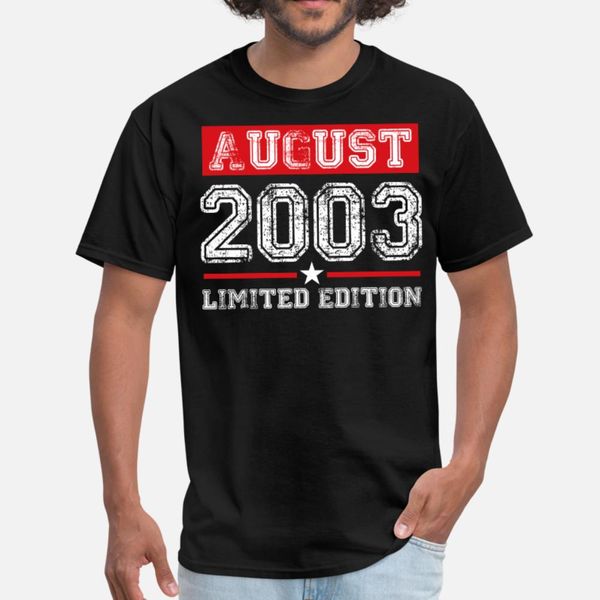 august 2003 tee 16 year old 2003 16th t shirt men create tee shirt round neck vintage crazy funny summer formal shirt
august 2003 tee 16 year old 2003 16th t shirt men create tee shirt round neck vintage crazy funny summer formal shirt