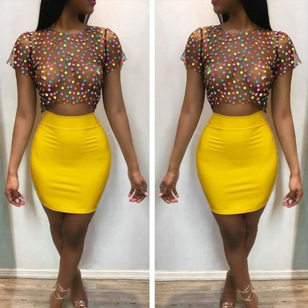 aprmhisy new summer women two piece set elegant mesh polka dot casual party crop and skirt sets outfits, Gray
aprmhisy new summer women two piece set elegant mesh polka dot casual party crop and skirt sets outfits, Gray