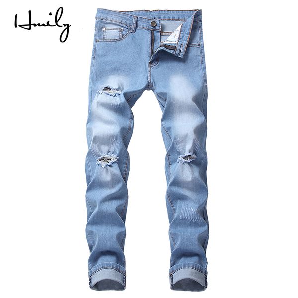 hmily new ripped mens jeans blue slim skinny jeans stretch pants men trousers clothes hip hop streetwear summer pants male
hmily new ripped mens jeans blue slim skinny jeans stretch pants men trousers clothes hip hop streetwear summer pants male