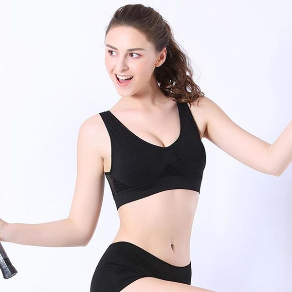 plus size seamless bra for women sports bras push up bralette vest with pads easy comfort bra sportwear bras, White;black
plus size seamless bra for women sports bras push up bralette vest with pads easy comfort bra sportwear bras, White;black