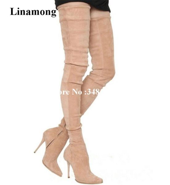 black gray khaki nude winter over the knee long boots pointed solid and pleated long boots pointed toe and thin heels for women
black gray khaki nude winter over the knee long boots pointed solid and pleated long boots pointed toe and thin heels for women