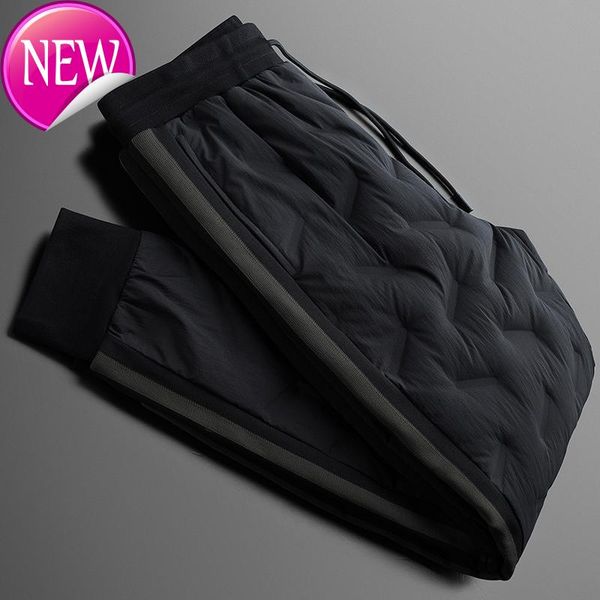 feather filled men's pants, luxurious, smooth color, elastic band, white, winter fashion, slim fit, Black
feather filled men's pants, luxurious, smooth color, elastic band, white, winter fashion, slim fit, Black