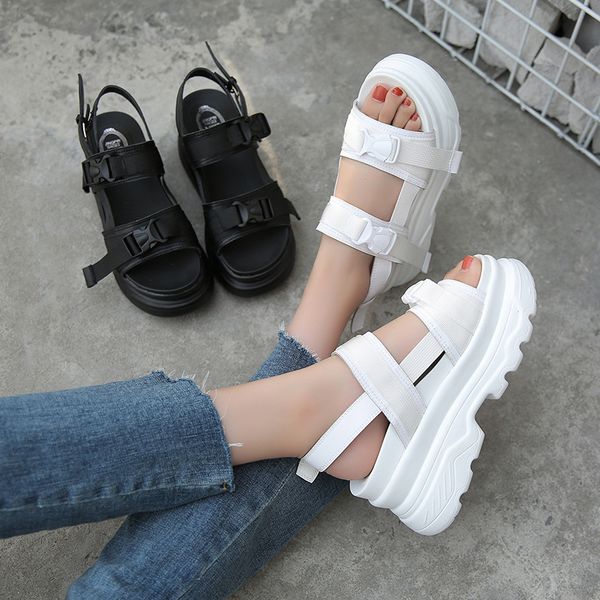 sts 8cm platform sandals women wedge high heels shoes women buckle leather canvas summer zapatos mujer wedges woman sandal shoes, Black
sts 8cm platform sandals women wedge high heels shoes women buckle leather canvas summer zapatos mujer wedges woman sandal shoes, Black