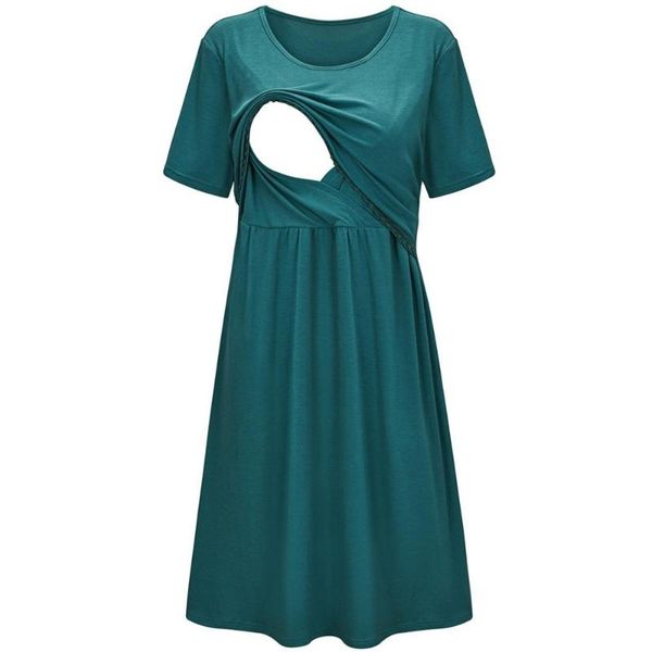 o neck short sleeve pregnant dress breastfeeding nursing dresses for women summer maternity dresses, White
o neck short sleeve pregnant dress breastfeeding nursing dresses for women summer maternity dresses, White
