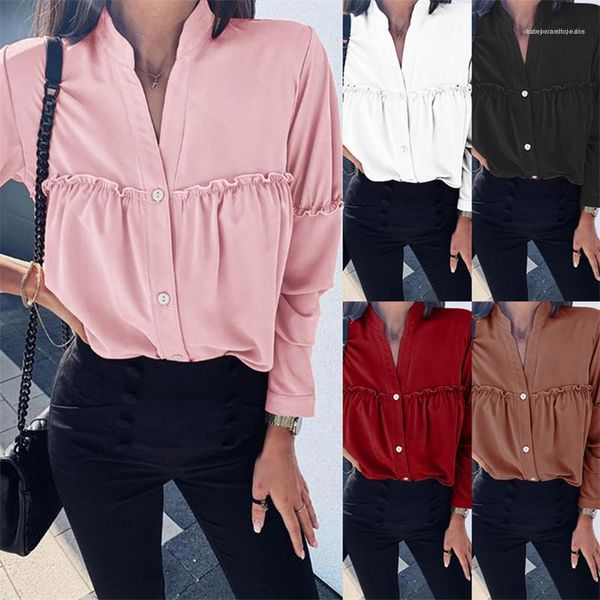 womens blouses fashion loose vneck female clothing summer womens designer necking long shirts lace single breasted, White
womens blouses fashion loose vneck female clothing summer womens designer necking long shirts lace single breasted, White