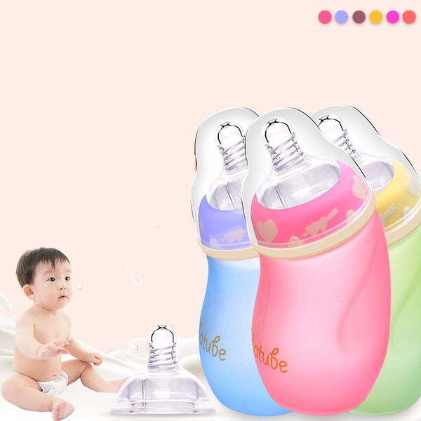240мл детской симпатичный feeding стеклянной бутылки безопасного силикона бутылка молока с ручкой soft рта новорожденный напитком учебной бу
240мл детской симпатичный feeding стеклянной бутылки безопасного силикона бутылка молока с ручкой soft рта новорожденный напитком учебной бу
