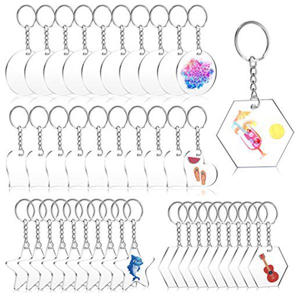 40 pieces clear keychain blank acrylic blank disc and40 pieces key rings with chain for diy projects andcrafts, Silver
40 pieces clear keychain blank acrylic blank disc and40 pieces key rings with chain for diy projects andcrafts, Silver
