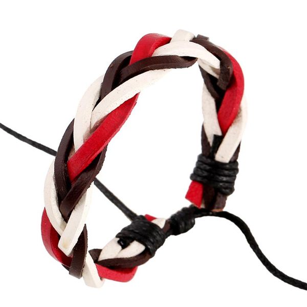 tennis brown+red+white color hand woven leather bracelets women men manual wristband adjustable size casual jewelry bangles decoration, Golden;silver
tennis brown+red+white color hand woven leather bracelets women men manual wristband adjustable size casual jewelry bangles decoration, Golden;silver