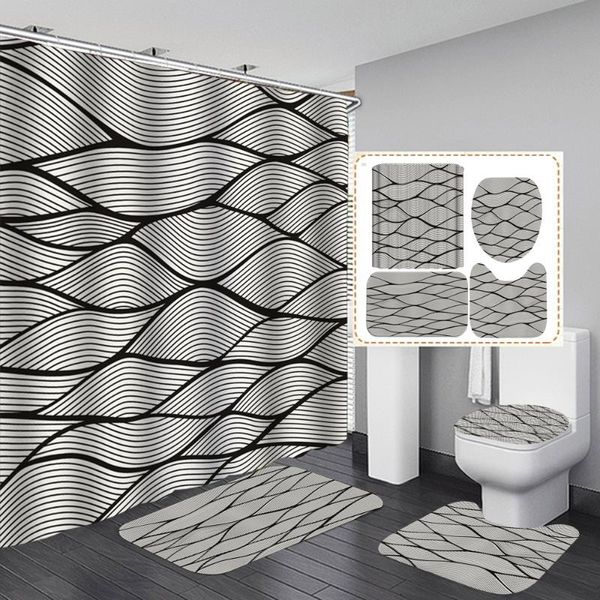 butterfly wavy stripes print fabric shower curtain sets non-slip rugs toilet lid cover and bath mat carpet bathroom curtains set
butterfly wavy stripes print fabric shower curtain sets non-slip rugs toilet lid cover and bath mat carpet bathroom curtains set