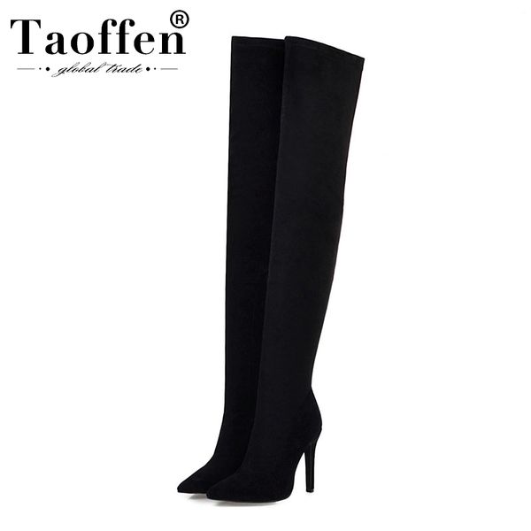 boots taoffen ins stretch for women slim over the knee side zipper solid color winter warm footwear size 32-48, Black
boots taoffen ins stretch for women slim over the knee side zipper solid color winter warm footwear size 32-48, Black