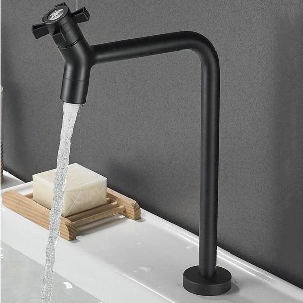 g1/2 304 stainless steel 360°rotating kitchen sink faucet, black lengthen single cold creative handle bathroom wash basin tap
g1/2 304 stainless steel 360°rotating kitchen sink faucet, black lengthen single cold creative handle bathroom wash basin tap