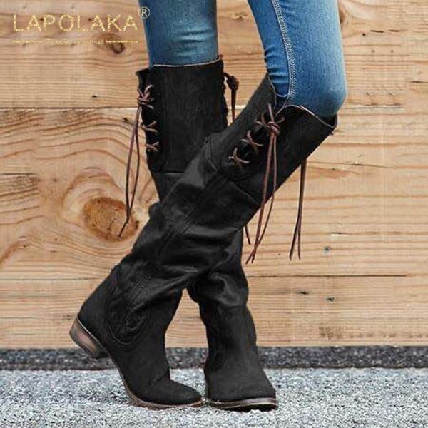 lapolaka 2020 big size 43 chunky heels knee high boots women shoes retro style concise fashion shoes lady boots, Black
lapolaka 2020 big size 43 chunky heels knee high boots women shoes retro style concise fashion shoes lady boots, Black