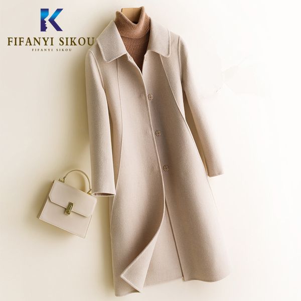 2020 winter coat women fashion 100% wool coat single breasted warm overcoat lady slim elegant long woolen, Black
2020 winter coat women fashion 100% wool coat single breasted warm overcoat lady slim elegant long woolen, Black