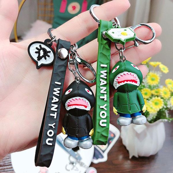 cgjxscartoon pvc shark man keychain silicone leather 3d cute animal key ring women car bag pendant key chains children s toy 4 colors dhl
cgjxscartoon pvc shark man keychain silicone leather 3d cute animal key ring women car bag pendant key chains children s toy 4 colors dhl
