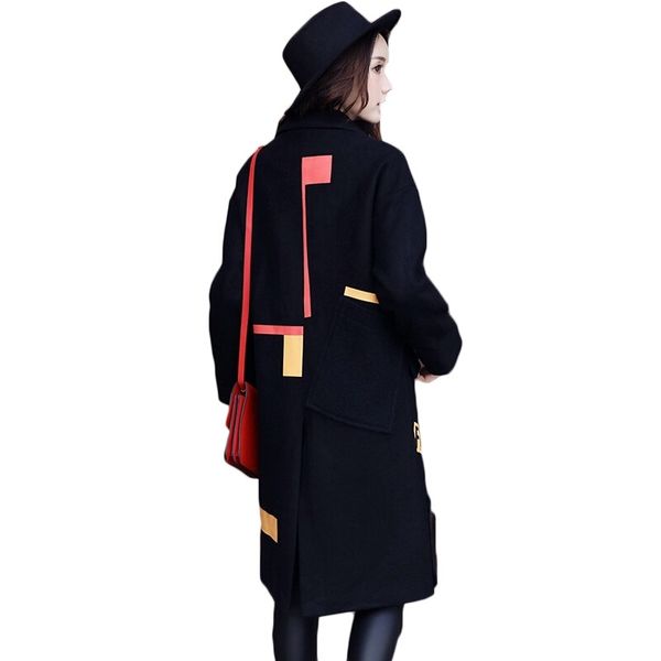jacket woolen women long section autumn winter new the embroidery cashmere student thin woolen coat plus size trench overcoat cy, Black
jacket woolen women long section autumn winter new the embroidery cashmere student thin woolen coat plus size trench overcoat cy, Black