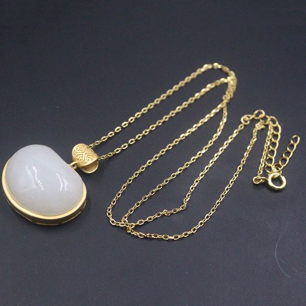 new arrival s925 sterling silver necklace women luck nephrite bean with o chain necklace 45cm 26x23mm
new arrival s925 sterling silver necklace women luck nephrite bean with o chain necklace 45cm 26x23mm