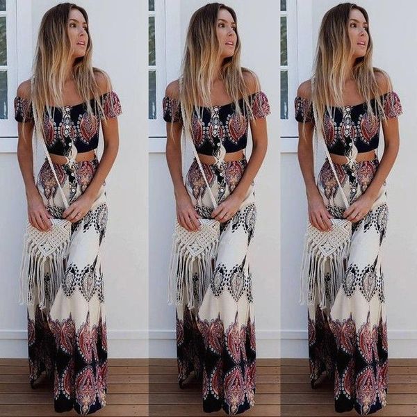 womens summer boho printing off shoulder short-sleeved crop and long skirts button decor two-piece sets, White
womens summer boho printing off shoulder short-sleeved crop and long skirts button decor two-piece sets, White
