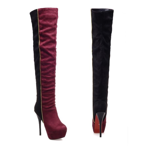 boots pqecfs big size 31-46 spring & autumn winter women mixed color stretch fabric over-the-knee 3 colors, Black
boots pqecfs big size 31-46 spring & autumn winter women mixed color stretch fabric over-the-knee 3 colors, Black