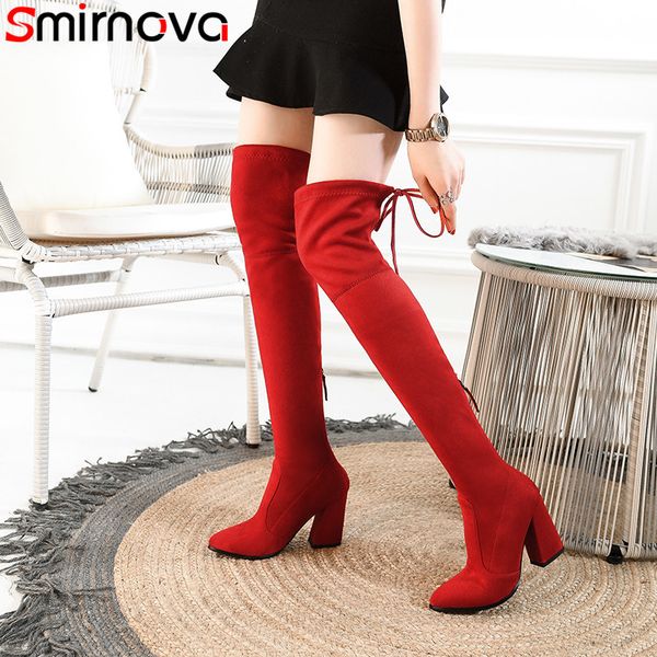 smirnova big size 33-43 fashion boots women over the knee boots square high heels flock zip thigh high cross tied, Black
smirnova big size 33-43 fashion boots women over the knee boots square high heels flock zip thigh high cross tied, Black