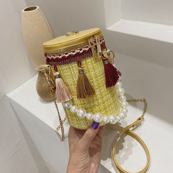 elegant female pearl tote bag 2020 summer new straw women's designer handbag tassel chain shoulder messenger bag
elegant female pearl tote bag 2020 summer new straw women's designer handbag tassel chain shoulder messenger bag