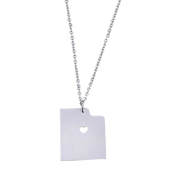 stainless steel silver color trendy utah map pendant necklace map heart chain jewelry
stainless steel silver color trendy utah map pendant necklace map heart chain jewelry
