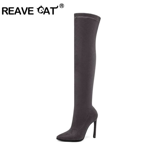 boots reave cat kid suede over the knee thin high heels stiletto stretched thigh booties lady shoes botte femme, Black
boots reave cat kid suede over the knee thin high heels stiletto stretched thigh booties lady shoes botte femme, Black