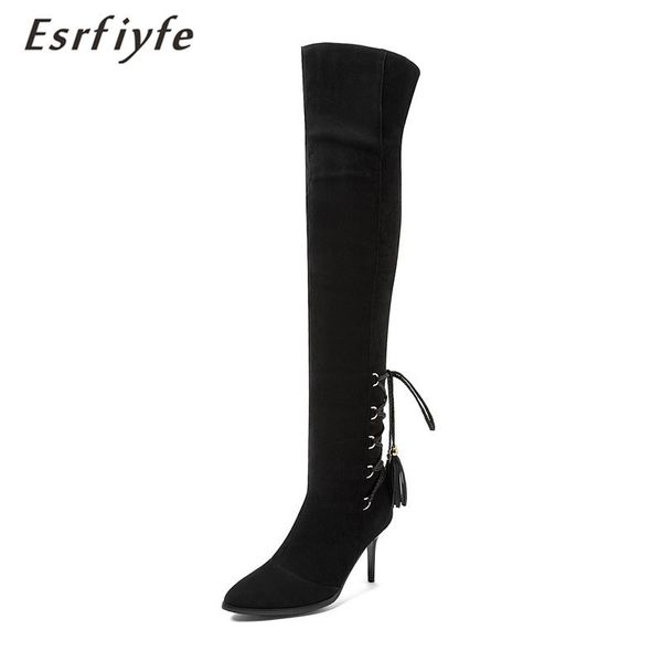 esrfiyfe new women over the knee boots lace up high heels shoes woman female high boots large size 34-46 women long, Black
esrfiyfe new women over the knee boots lace up high heels shoes woman female high boots large size 34-46 women long, Black