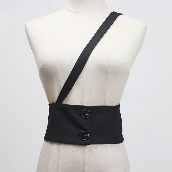 seebeautiful single shoulder strap button elastic cloth stitch wide girdle waist seal woman summer 2020 new fashion tide l604, Black;brown
seebeautiful single shoulder strap button elastic cloth stitch wide girdle waist seal woman summer 2020 new fashion tide l604, Black;brown