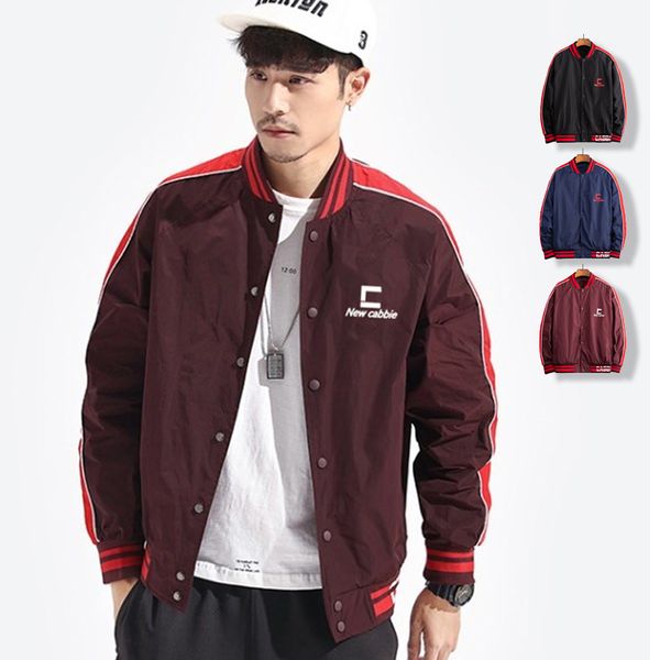 men's jackets 2021 fashion baseball men stand collar bomber jacket spring autumn mens slim fit streetwear coat chaqueta hombre, Black;brown
men's jackets 2021 fashion baseball men stand collar bomber jacket spring autumn mens slim fit streetwear coat chaqueta hombre, Black;brown