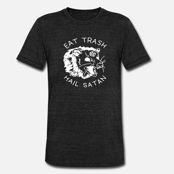 eat trash hail satan t shirt men designing 100% cotton round collar natural fitness fashion spring family shirt, White;black
eat trash hail satan t shirt men designing 100% cotton round collar natural fitness fashion spring family shirt, White;black
