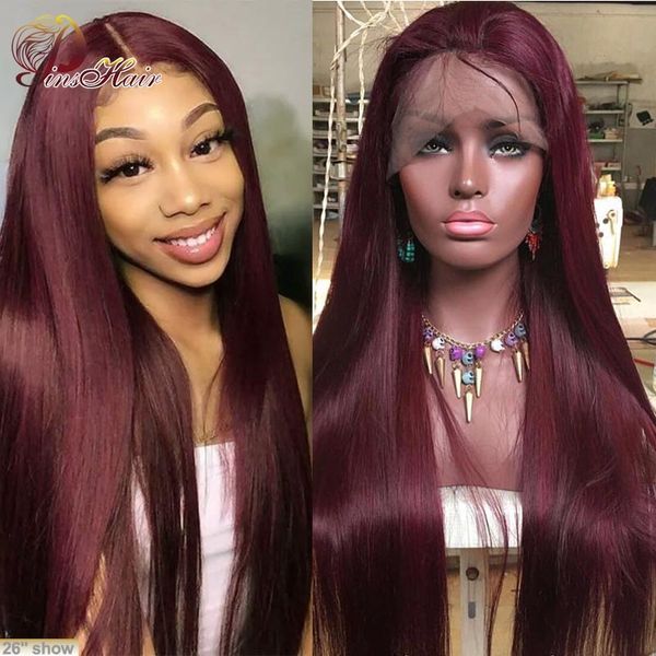 red lace front человеческих волос парики 99j burgundy перуанский прямой парик волос щипковых 13 * 1 lace часть передняя парики цветное 150%, Black;brown
red lace front человеческих волос парики 99j burgundy перуанский прямой парик волос щипковых 13 * 1 lace часть передняя парики цветное 150%, Black;brown