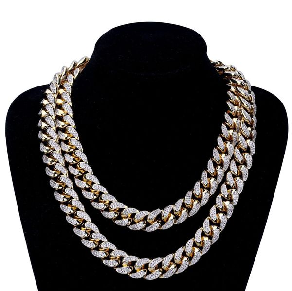 europe and america cuban miami men's hip hop big golden chain 18mm three-dimensional zircon necklace, Black
europe and america cuban miami men's hip hop big golden chain 18mm three-dimensional zircon necklace, Black