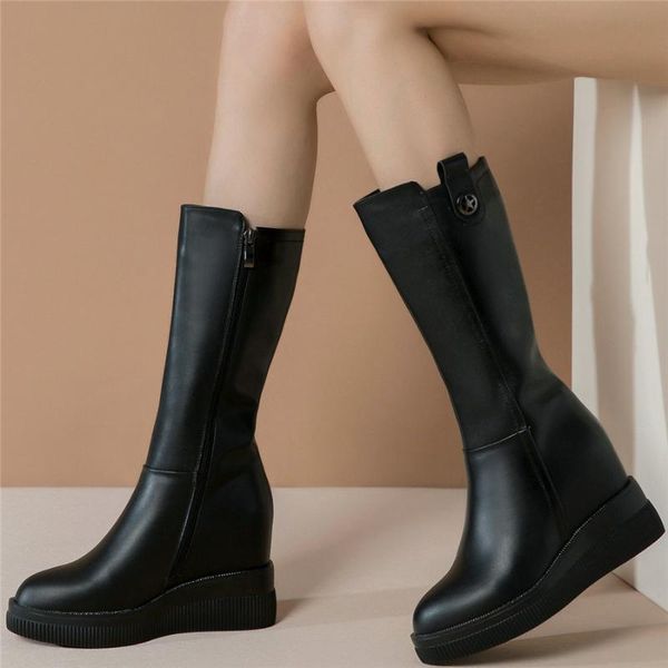 2020 women genuine leather high heel mid calf boots female pointed toe thigh high platform pumps shoes fashion sneakers, Black
2020 women genuine leather high heel mid calf boots female pointed toe thigh high platform pumps shoes fashion sneakers, Black