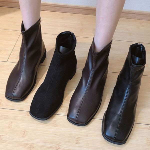 square toe zipper boots women ankle botas botines mujer 2020 winter boots women student ins shoes pu leather/flock riding, Black
square toe zipper boots women ankle botas botines mujer 2020 winter boots women student ins shoes pu leather/flock riding, Black