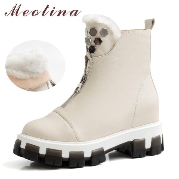 boots meotina winter snow women natural genuine leather thick heel ankle warm wool zipper shoes ladies plus size 34-43, Black
boots meotina winter snow women natural genuine leather thick heel ankle warm wool zipper shoes ladies plus size 34-43, Black