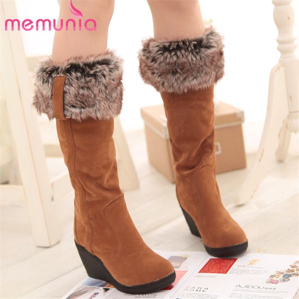 memunia 2020 women knee high boots flock round toe snow boots keep warm wedges platform shoes ladies winter, Black
memunia 2020 women knee high boots flock round toe snow boots keep warm wedges platform shoes ladies winter, Black