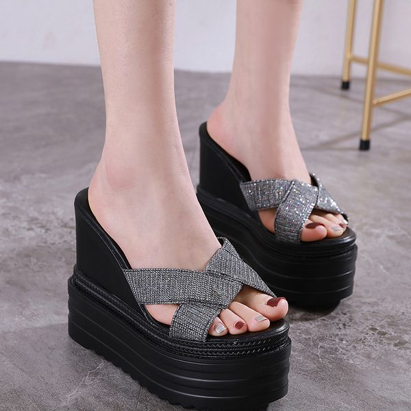 14cm heels women slippers gladiator sandals fashion wedges shoes for women platform sandals womens heels shoes summer slippers, Black
14cm heels women slippers gladiator sandals fashion wedges shoes for women platform sandals womens heels shoes summer slippers, Black