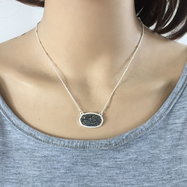 colorful resin pendant necklace women girls fashion alloy chain necklace small clear pendants for party, Silver
colorful resin pendant necklace women girls fashion alloy chain necklace small clear pendants for party, Silver