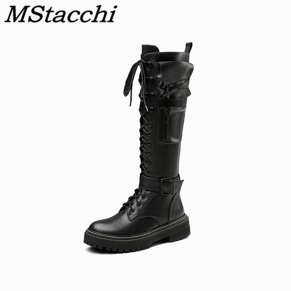 mstacchi motorcycle woman leather belt sewing cross-tied knightly boots punk girl patchwork zipper metal decoration long boots, Black
mstacchi motorcycle woman leather belt sewing cross-tied knightly boots punk girl patchwork zipper metal decoration long boots, Black