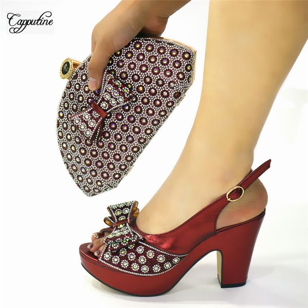 dress shoes luxury party set wine women's high heel pumps and purse bag sets with rhinestones cr2130 height 10cm, Black
dress shoes luxury party set wine women's high heel pumps and purse bag sets with rhinestones cr2130 height 10cm, Black