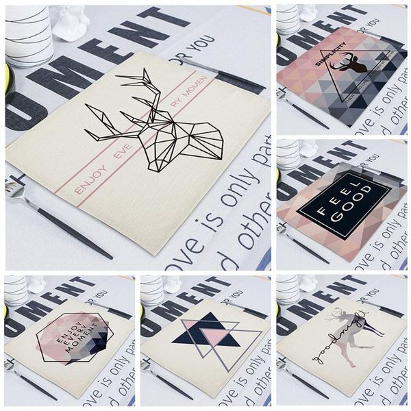 nordic geometric letter simple placemat dining table mats drink coasters linen pads 42*32cm kitchen accessories towels
nordic geometric letter simple placemat dining table mats drink coasters linen pads 42*32cm kitchen accessories towels