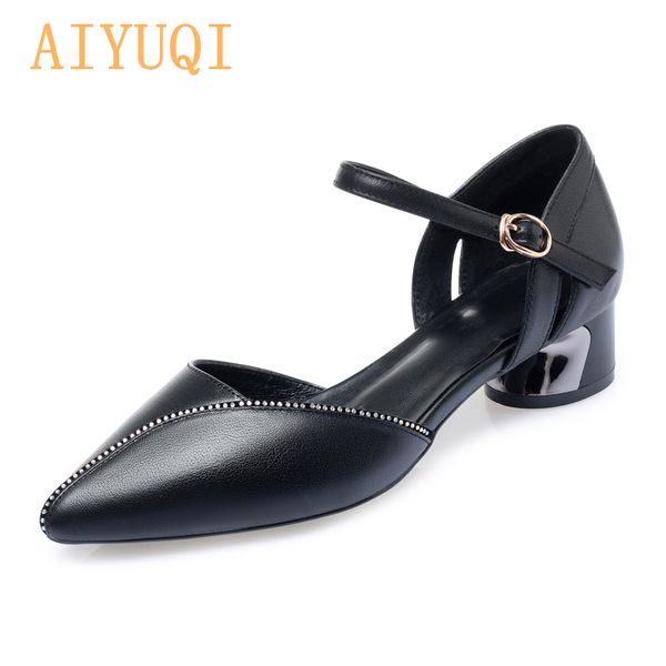 aiyuqi women office shoes large size 2020 new autumn genuine leather women dress shoes pointed toe fashion mid heel, Black
aiyuqi women office shoes large size 2020 new autumn genuine leather women dress shoes pointed toe fashion mid heel, Black