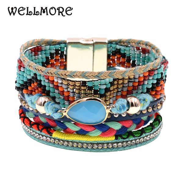 wellmore women bracelet leather bracelets bohemia beads beaded charm bracelets for women fashion jewelry drop shipping, Red;blue
wellmore women bracelet leather bracelets bohemia beads beaded charm bracelets for women fashion jewelry drop shipping, Red;blue
