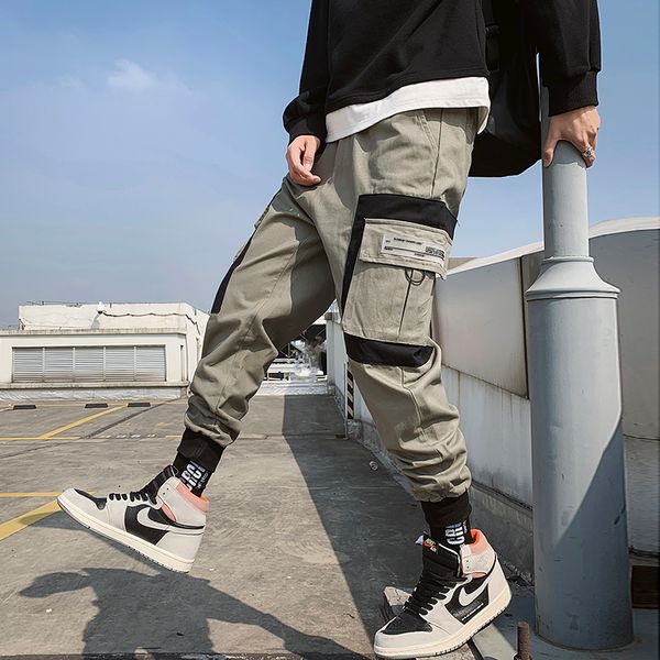 men's pants 2021 hip-hop boy multi-pocket elastic waist harem streetwear punk casual jogger ankle length, Black
men's pants 2021 hip-hop boy multi-pocket elastic waist harem streetwear punk casual jogger ankle length, Black