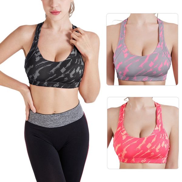 women cross sport bra running fitness yoga bra gym jogging summer push up new, White;black
women cross sport bra running fitness yoga bra gym jogging summer push up new, White;black