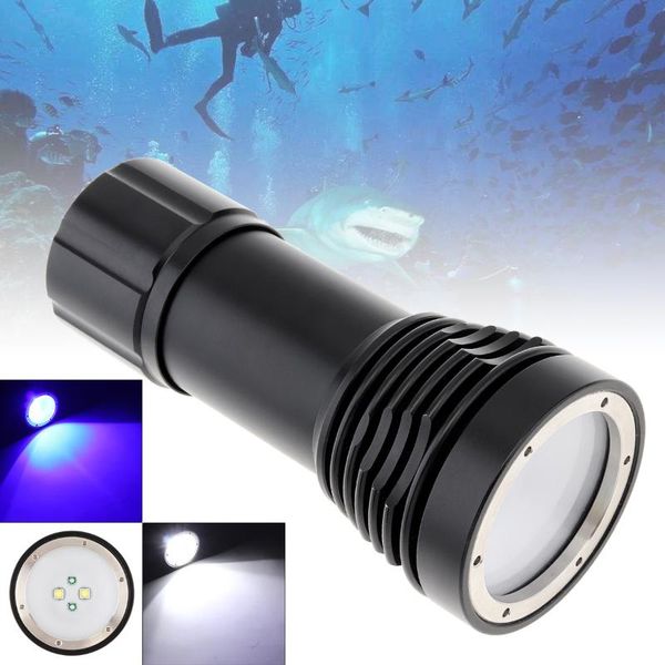 3 modes light 2 xm-l2 + 2 blue led diving underwater 100m underwater video searchlight scuba dive light + torch box
3 modes light 2 xm-l2 + 2 blue led diving underwater 100m underwater video searchlight scuba dive light + torch box