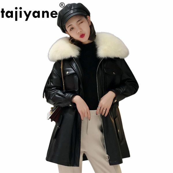 women's leather & faux korean sheepskin coat female jacket real genuine women fur collar autumn winter pink down coats zt1681, Black
women's leather & faux korean sheepskin coat female jacket real genuine women fur collar autumn winter pink down coats zt1681, Black