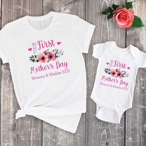 first mother's day mom and baby shirts mother daughter matching clothes matching tshirt mother's day 2020 print casual top, Blue
first mother's day mom and baby shirts mother daughter matching clothes matching tshirt mother's day 2020 print casual top, Blue